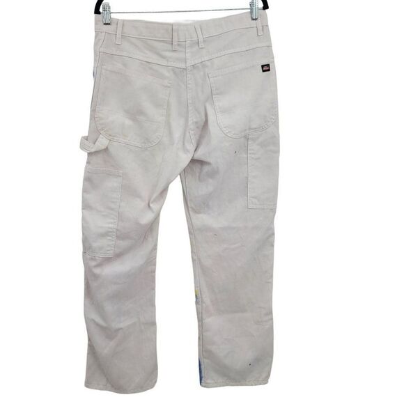 Unisex Upcycled White Painters Pants 34x30 Multicolor Party Graffiti Streetwear - Picture 2 of 16